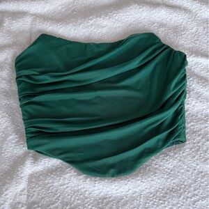 Women's Emerald Green Draped Skirt